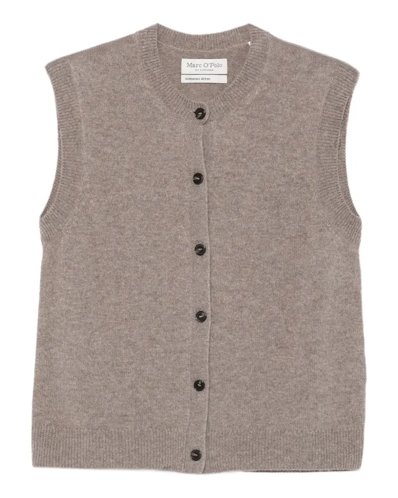 Marc O'Polo button-up sleeveless cardigan - Grau Grau