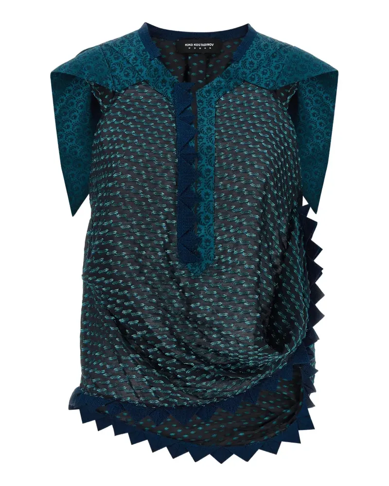 KIKO KOSTADINOV Weathervane patchwork top - Blau Blau