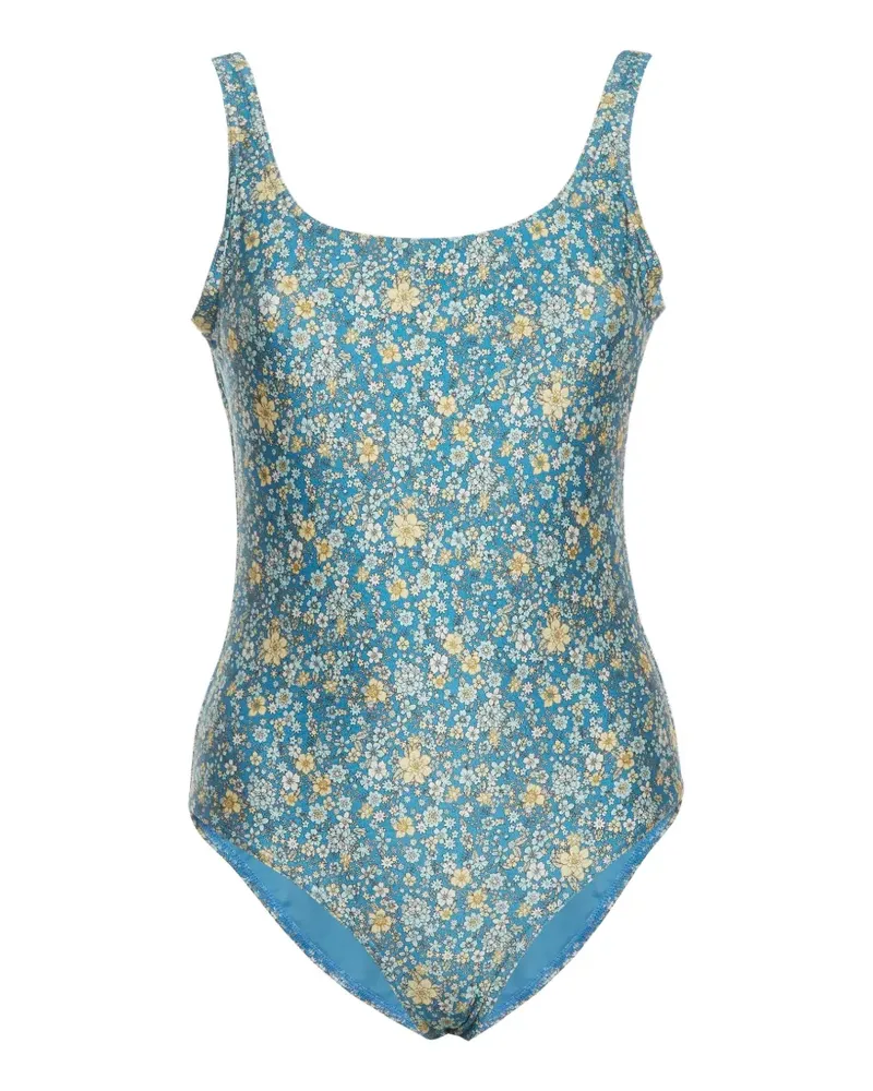 Zimmermann Carnaby Badeanzug mit Blumen-Print - Blau Blau