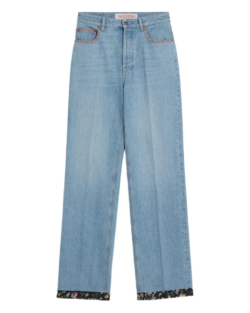 Valentino Garavani Jeans mit Blumenbesatz - Blau Blau