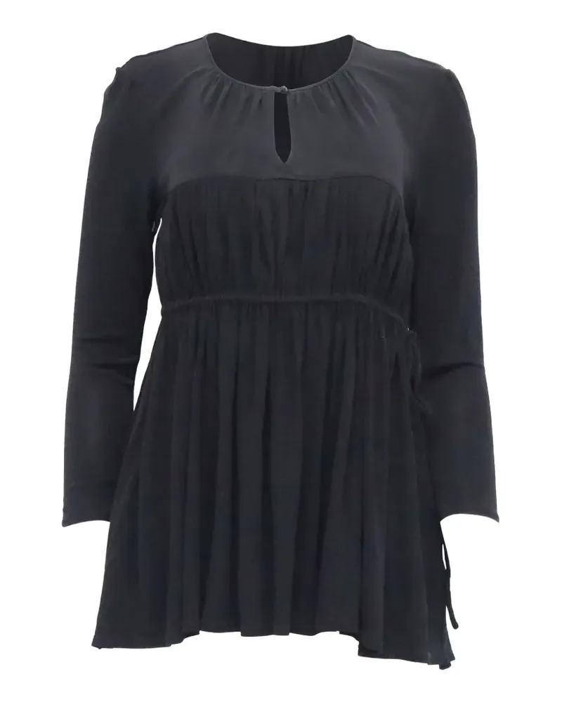 Co Geraffte Bluse - Schwarz Schwarz