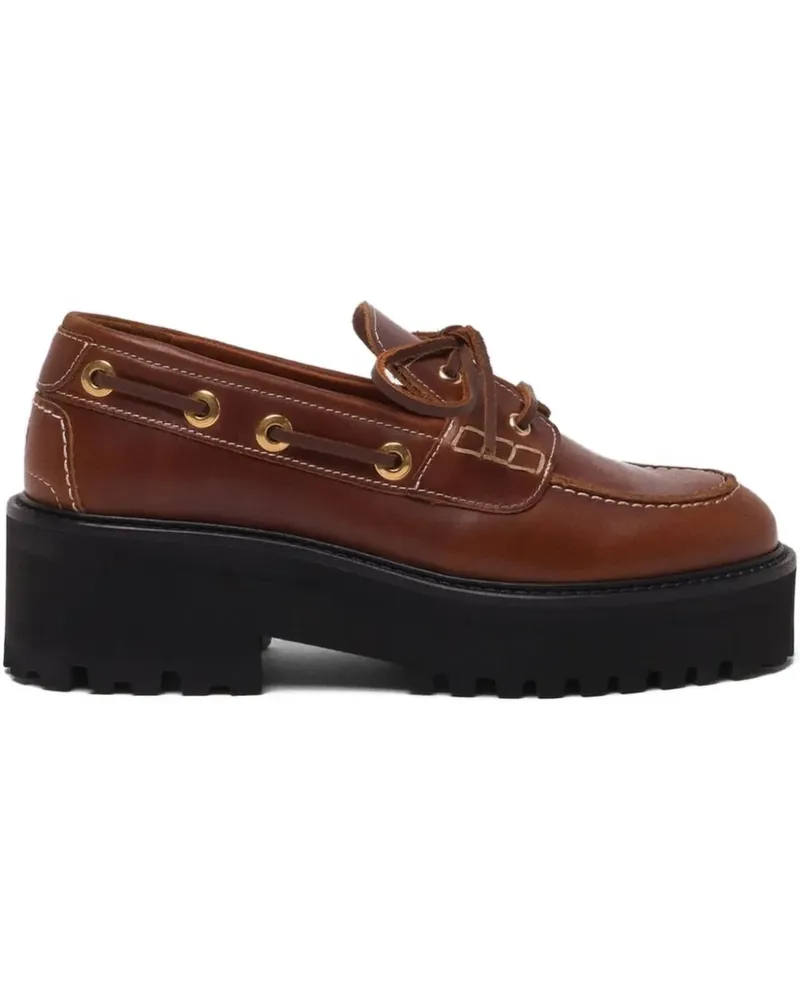 Maje Segelschuhe mit dicker Sohle - Braun Braun