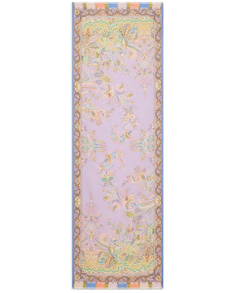 Etro Schal mit floralem Paisleymuster - Violett Violett