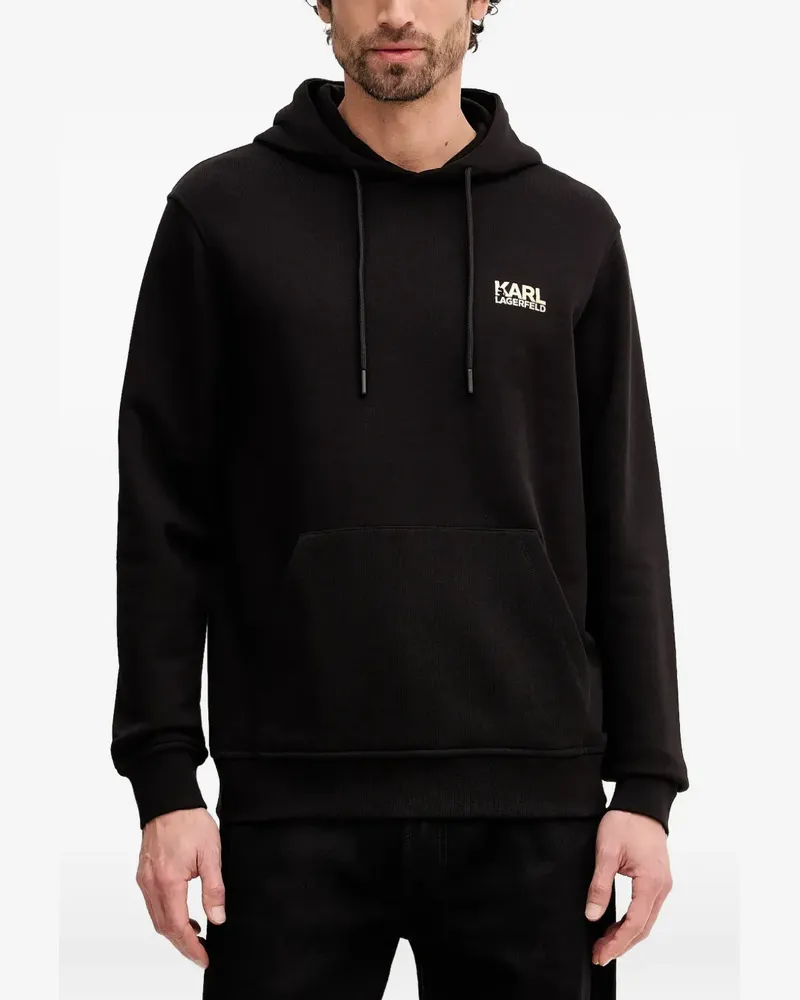 Karl Lagerfeld logo hoodie - Schwarz Schwarz