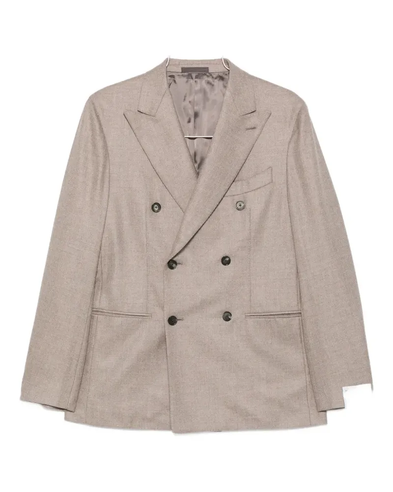 Caruso Aida double-breasted buttoned blazer - Nude Nude