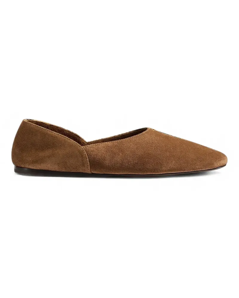 KHAITE Schuhe aus Dattero-Wildleder mit Python-Prägung - Braun Braun