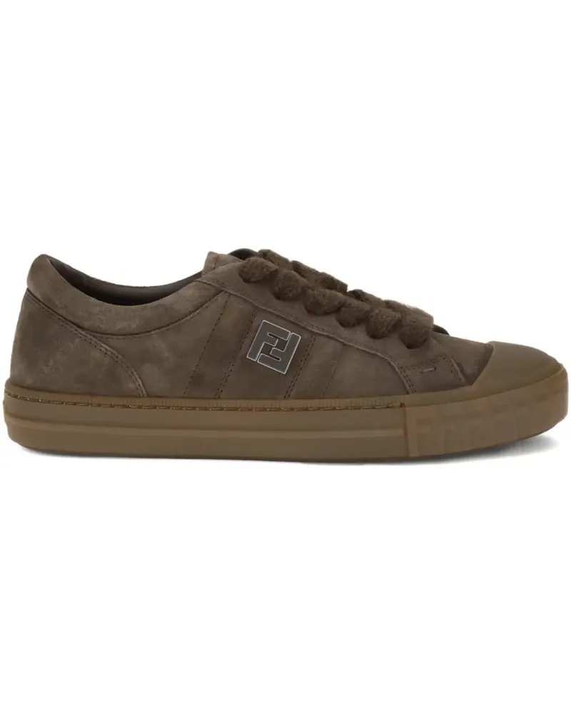 Fendi Domino Sneakers mit Logo - Braun Braun