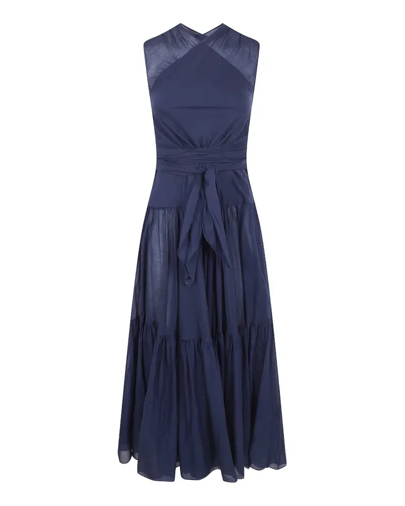 ASPESI halter-neck tiered maxi dress - Blau Blau