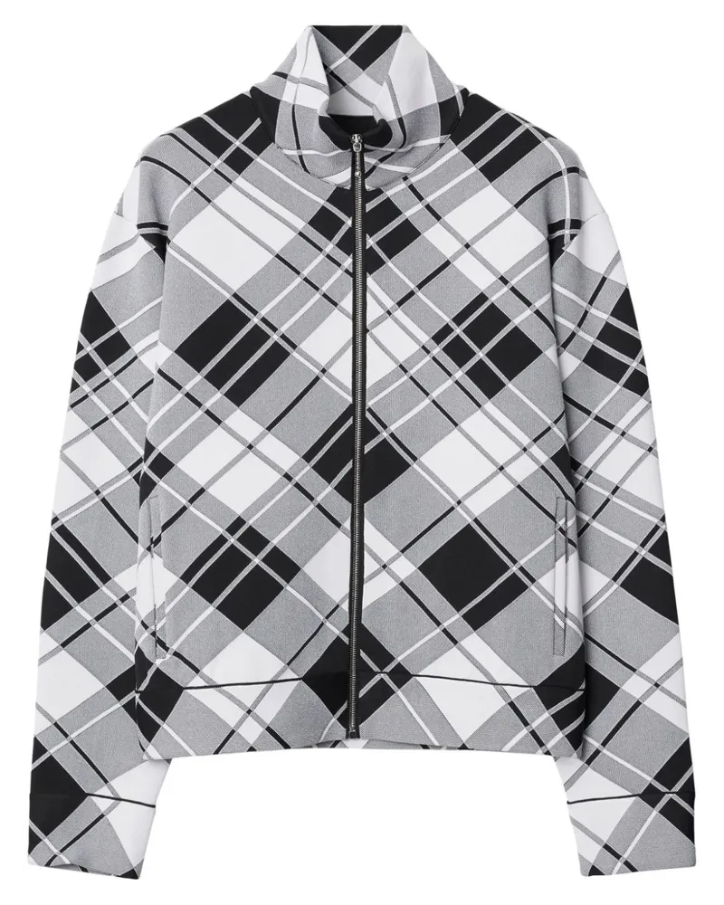 Burberry Leichte Jacke mit Karomuster - Schwarz Schwarz