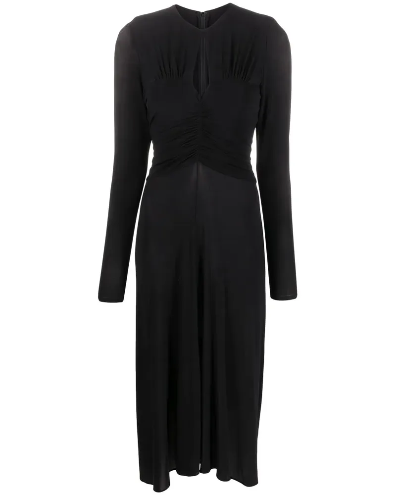 Isabel Marant Midikleid mit Schlüssellochausschnitt - Schwarz Schwarz