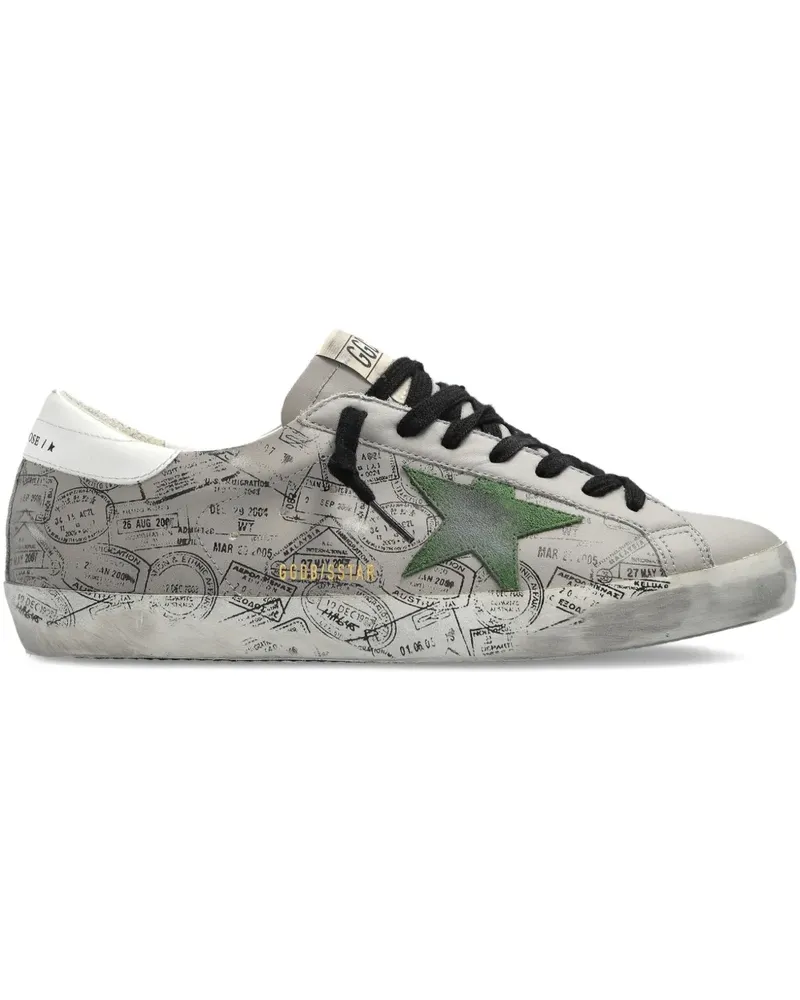 Golden Goose Super-Star Sneakers mit Stempel-Print - Grau Grau