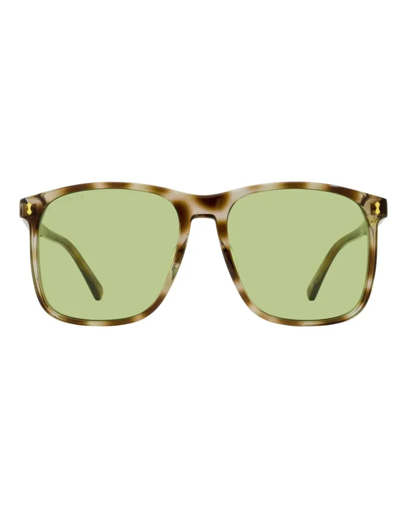 Gucci Sonnenbrille mit eckigem Gestell - Braun Braun