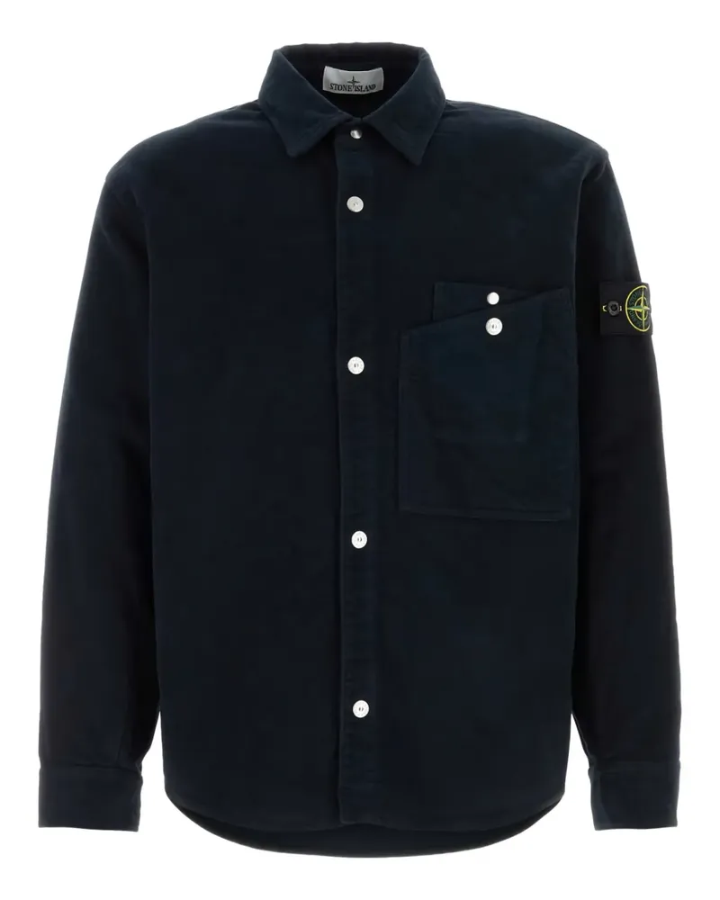 Stone Island Hemdjacke mit Logo-Detail - Blau Blau