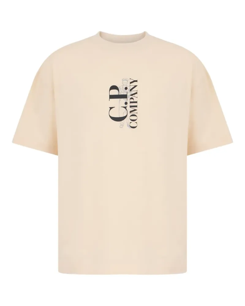 C.P. Company T-Shirt mit Logo-Print - Nude Nude