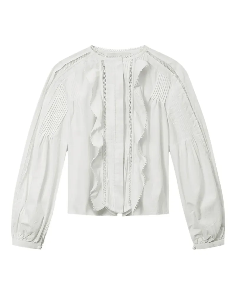 Isabel Marant Cubraly Spitzenhemd mit Rüschen - Weiß Weiß