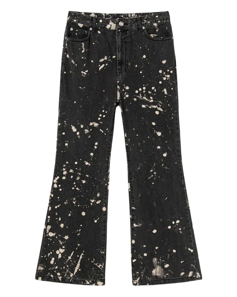 JUUN.J paint-splatter jeans - Schwarz Schwarz