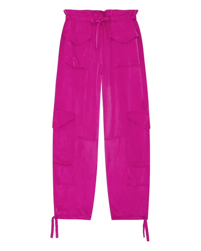 Ganni Cargohose mit Kordelzug - Rosa Rosa