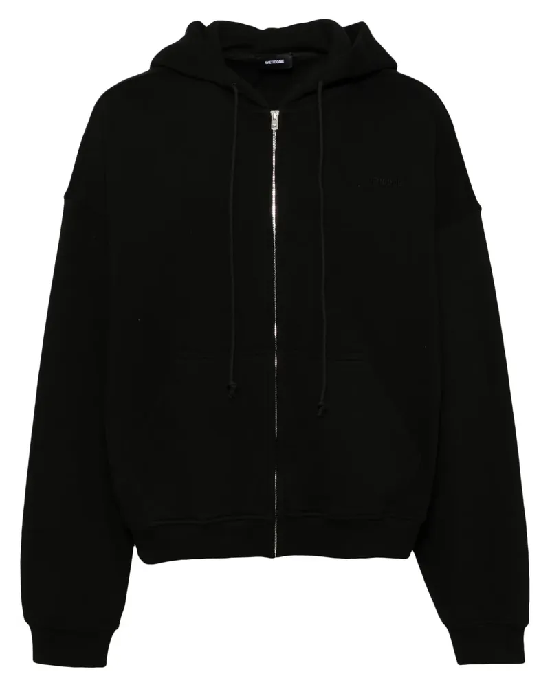 WE 11 DONE Hoodie mit Rundumreißverschluss - Schwarz Schwarz