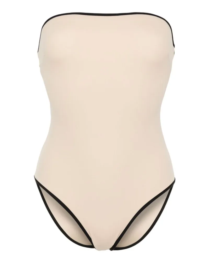 Totême Badeanzug mit Kontrastdetails - Nude Nude