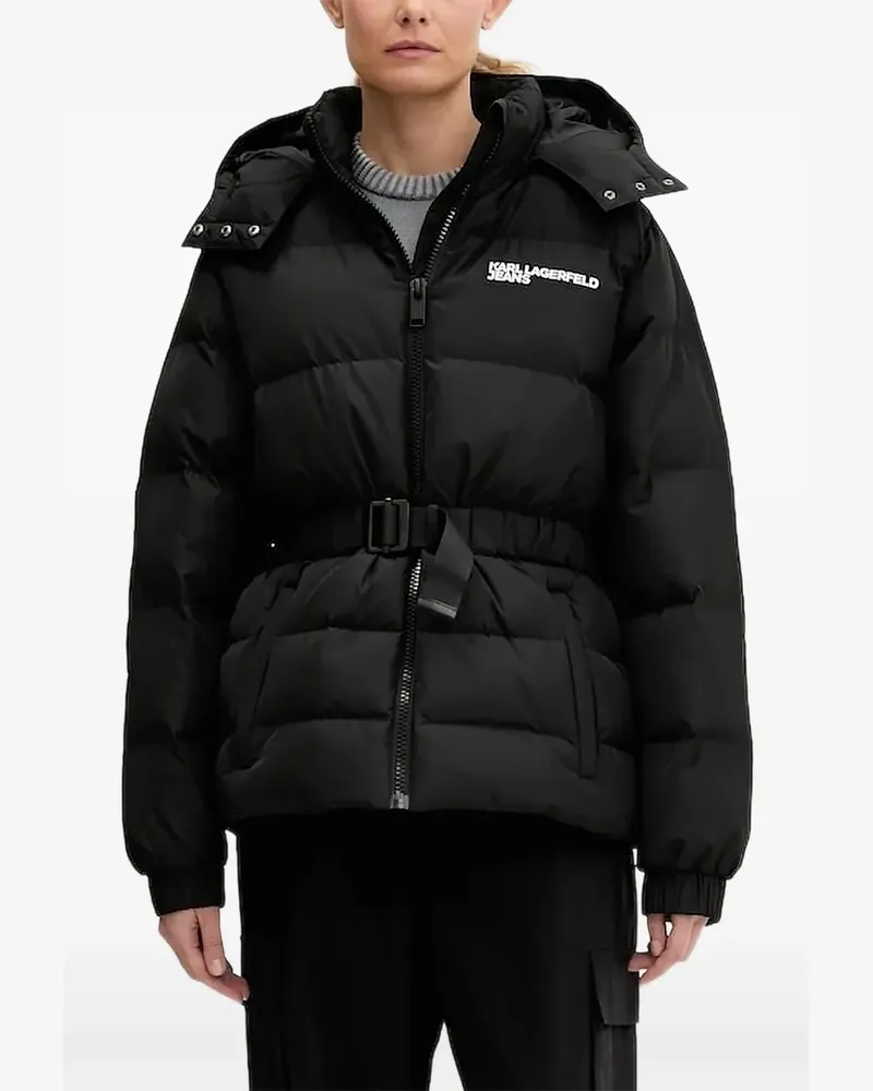 Karl Lagerfeld Steppjacke mit Gürtel - Schwarz Schwarz
