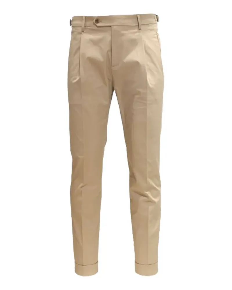 Berwich pleated turn-up trousers - Nude Nude