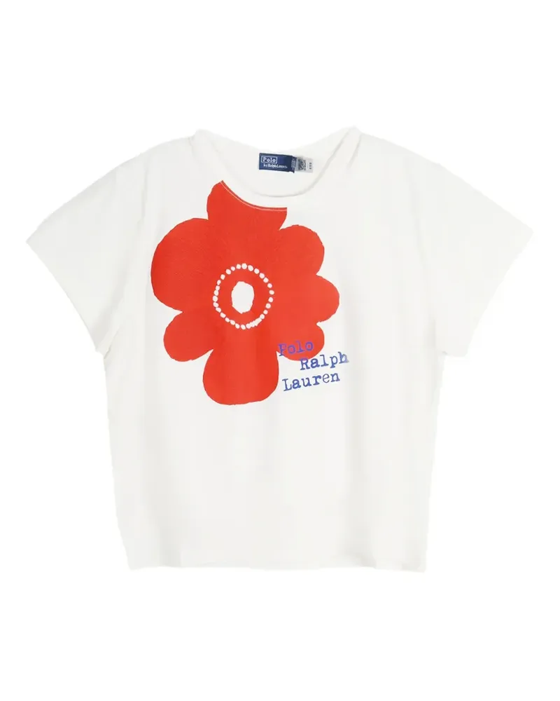 Ralph Lauren T-Shirt mit Blumen-Print - Weiß Weiß