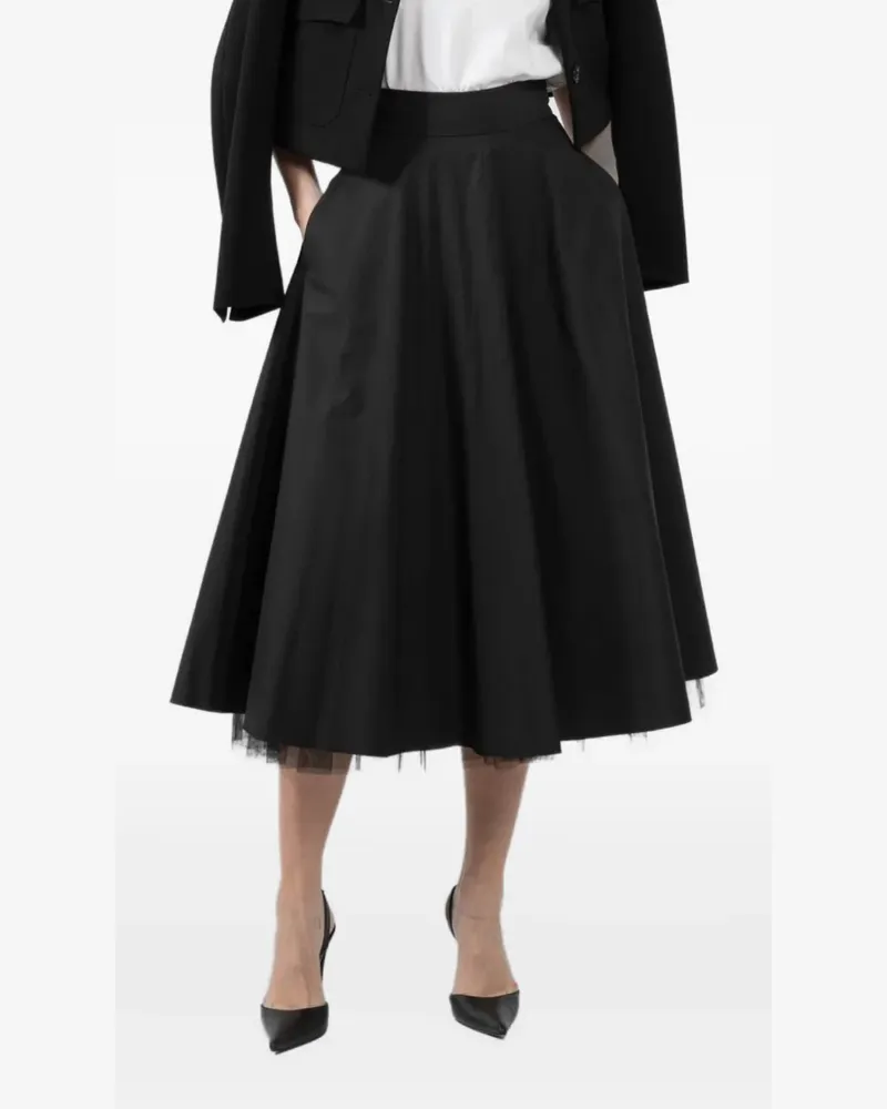 Dorothee Schumacher Midirock mit Tüll - Schwarz Schwarz