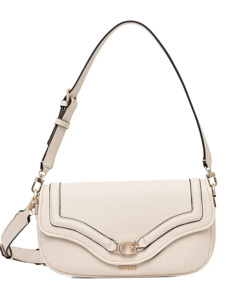 Guess Dea logo-detail shoulder bag - Nude Nude