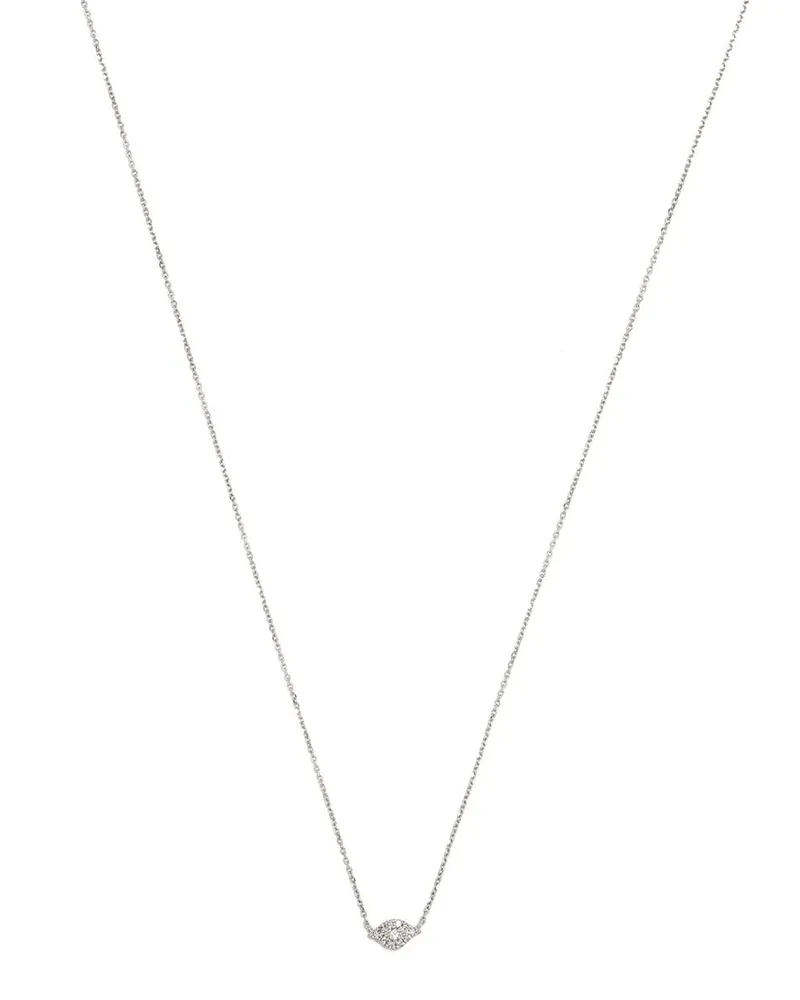 DJULA 18kt Weißgoldhalskette mit Diamanten - Silber Silber