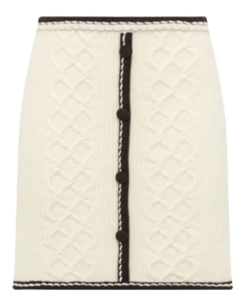 Blumarine Minirock mit Zopfmuster - Nude Nude