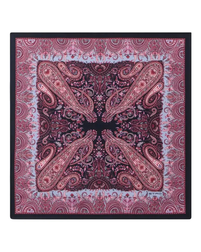 Etro paisley-print square pocket silk scarf - Violett Violett