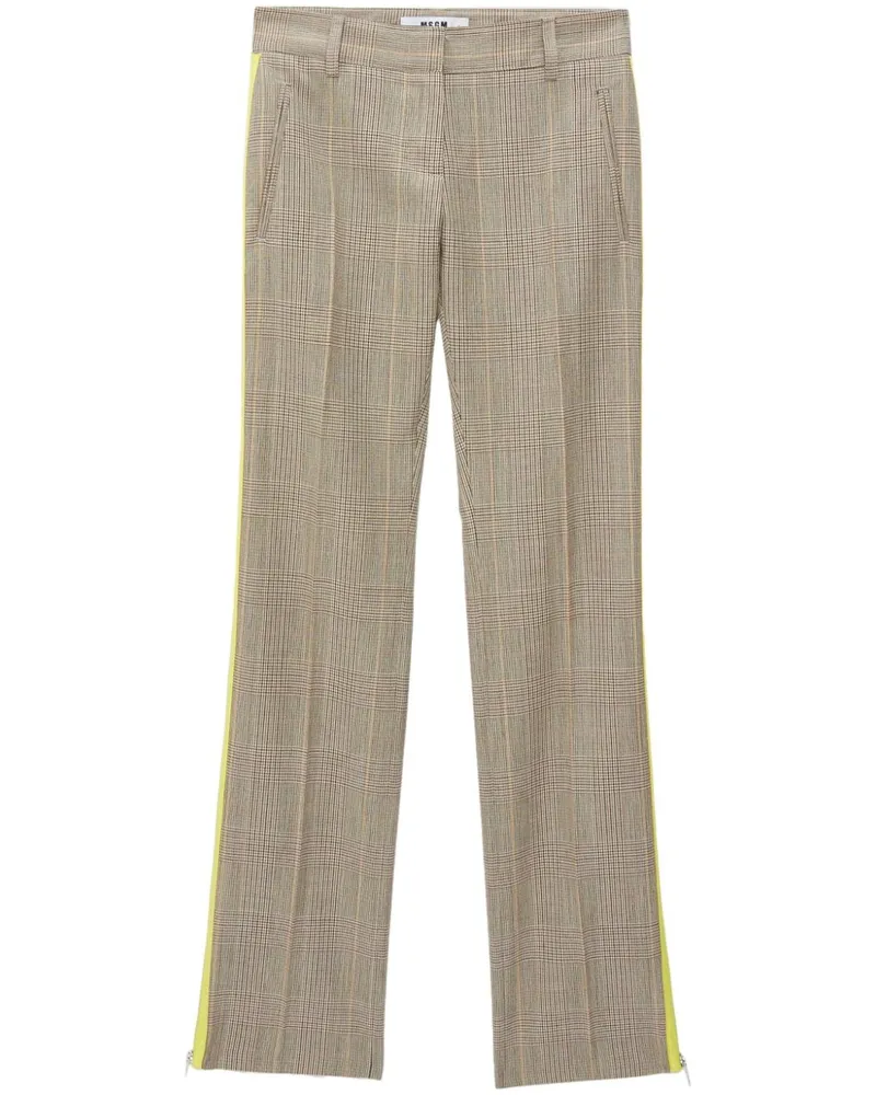 MSGM Gerade Hose mit Reißverschluss - Nude Nude