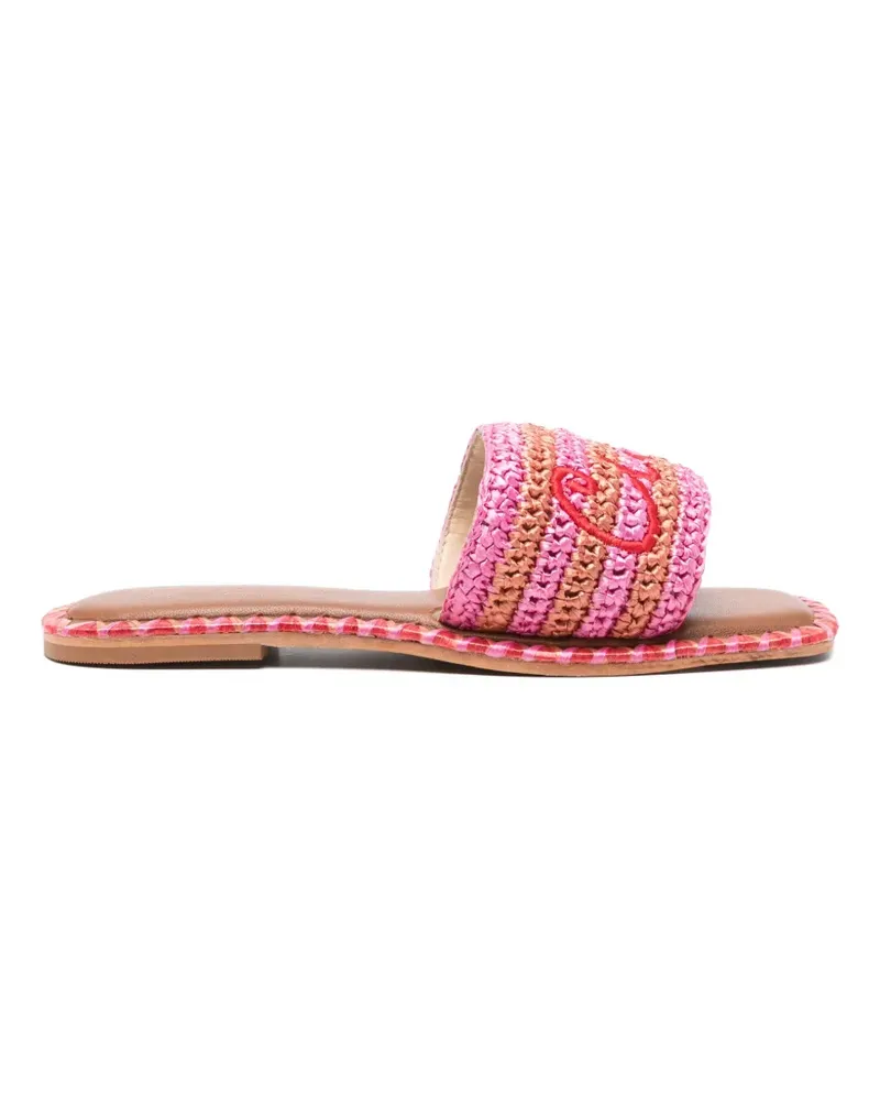 Giada Benincasa x De Siena Sandalen mit Webmuster - Rosa Rosa