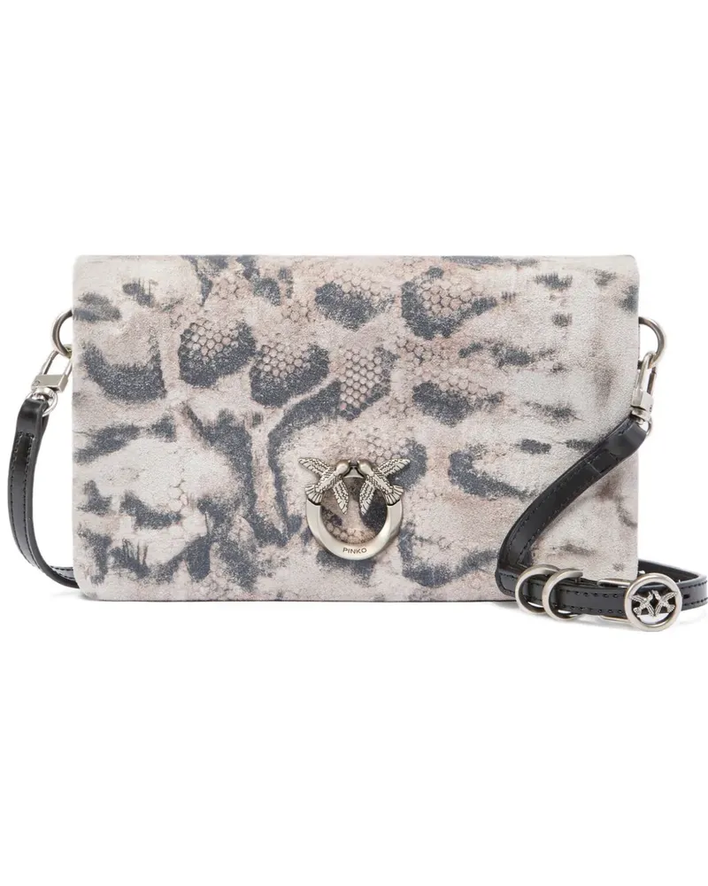 Pinko Schultertasche mit Silver Hardware-Print - Nude Nude