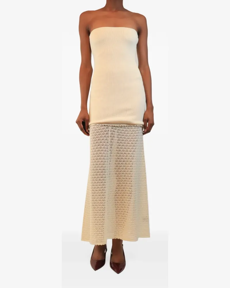 Posse strapless knit midi dress - Nude Nude