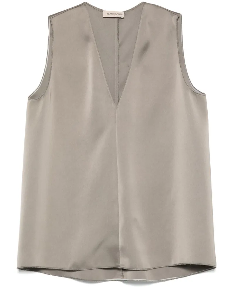 Blanca Bluse aus Satin - Grau Grau