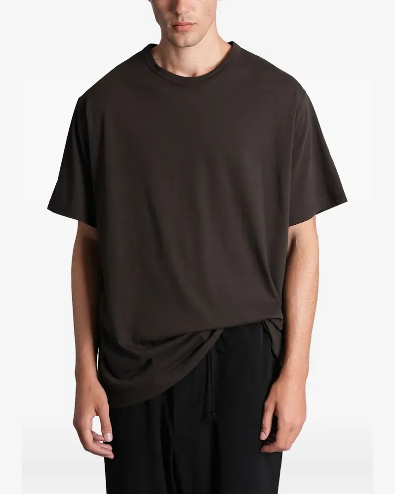 Yohji Yamamoto T-Shirt mit Rundhalsausschnitt - Grau Grau