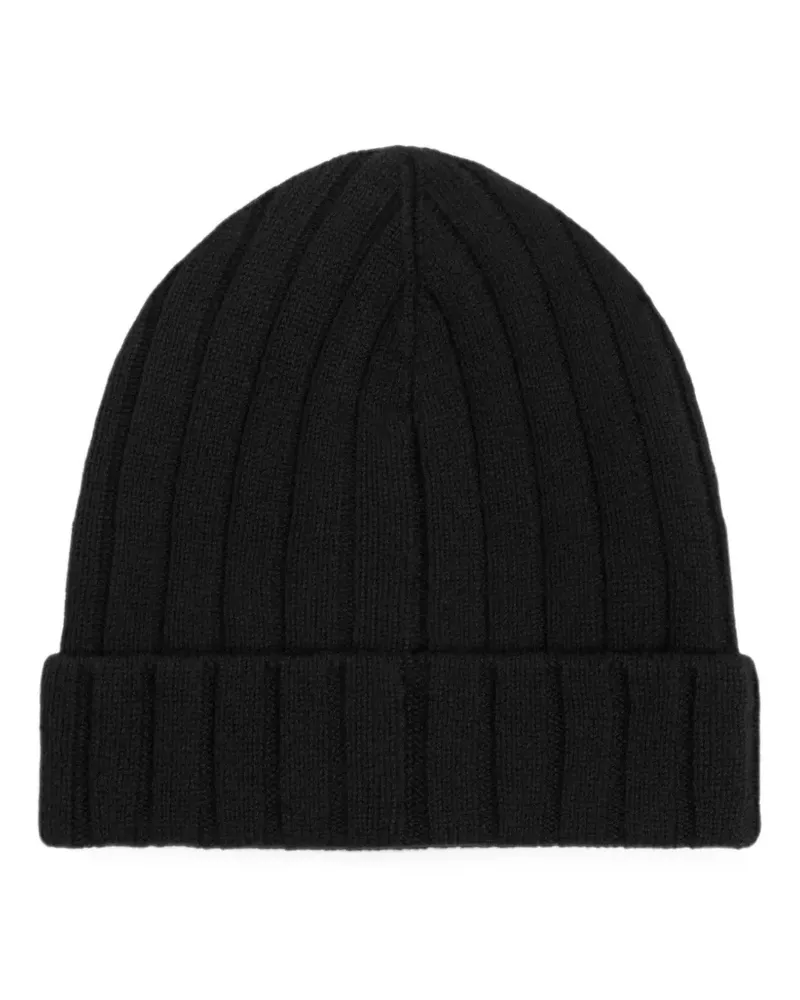 Dolce & Gabbana Gestrickte Kaschmirbeanie - Schwarz Schwarz