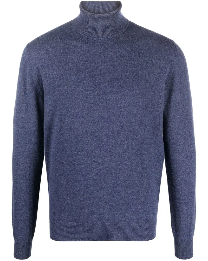 Corneliani Kaschmirpullover mit Rollkragen Blau