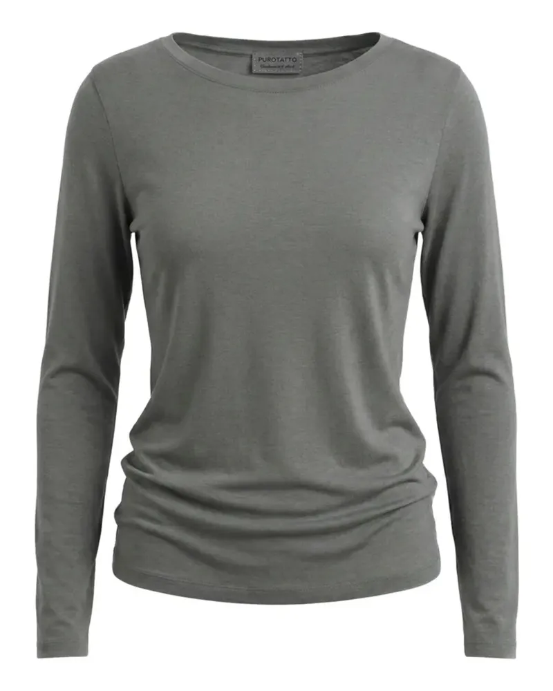 Purotatto Langärmeliger Pullover - Grau Grau