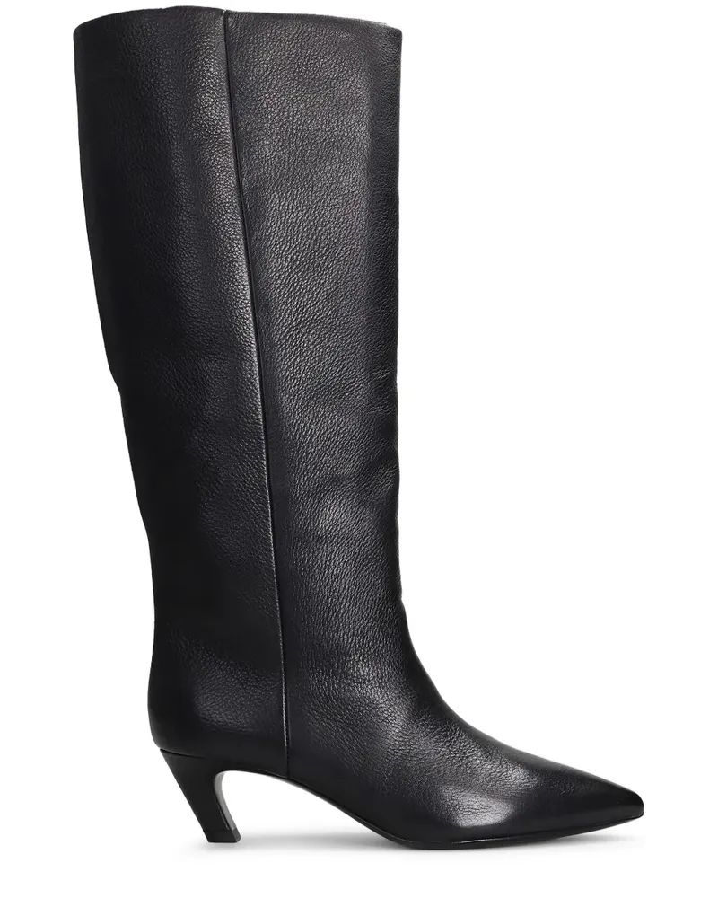 ash Stiefel aus Leder - Schwarz Schwarz