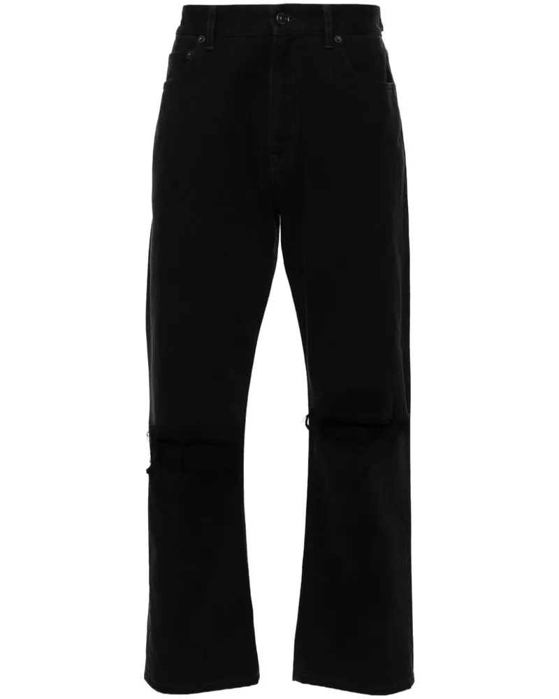 Balenciaga Gerade Jeans im Distressed-Look - Schwarz Schwarz