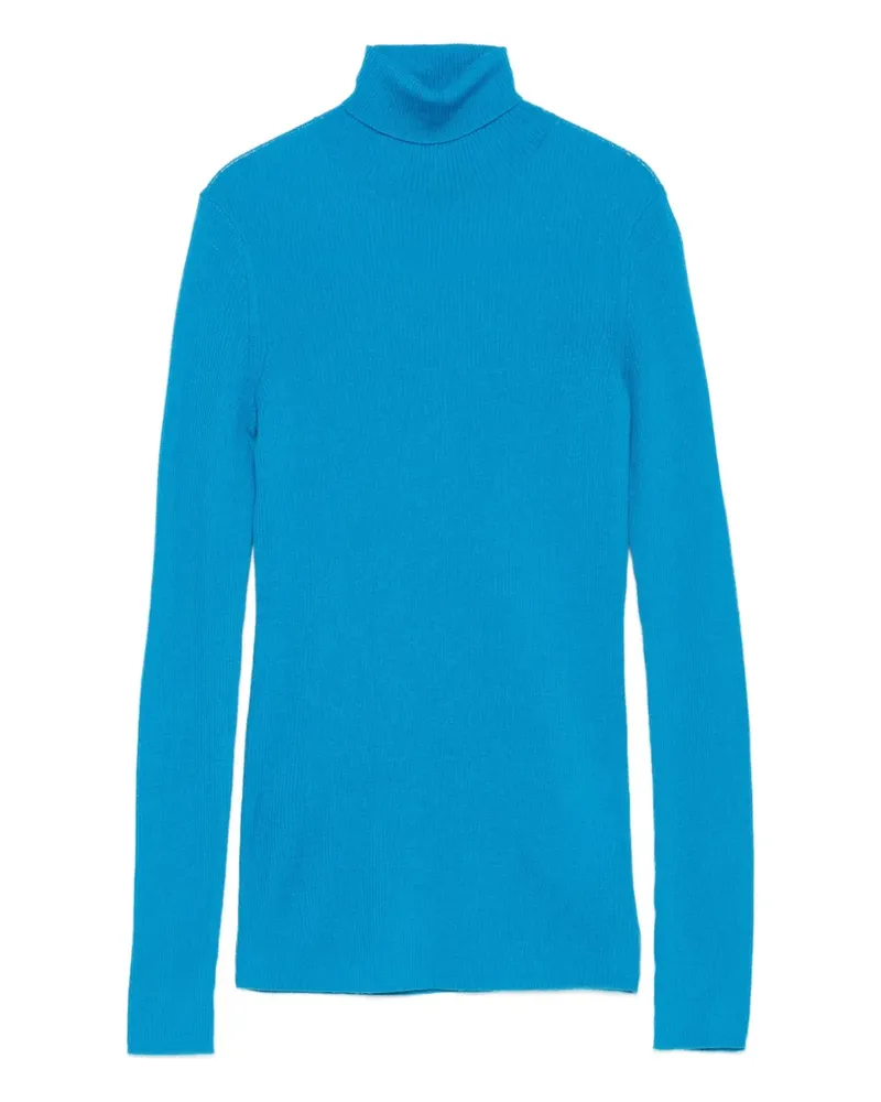 Maje Jerseyoberteil mit Rollkragen - Blau Blau