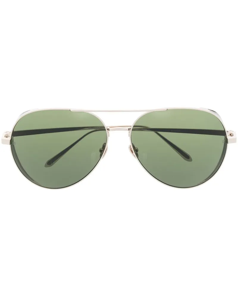 Linda Farrow Getönte Pilotenbrille - Silber Silber