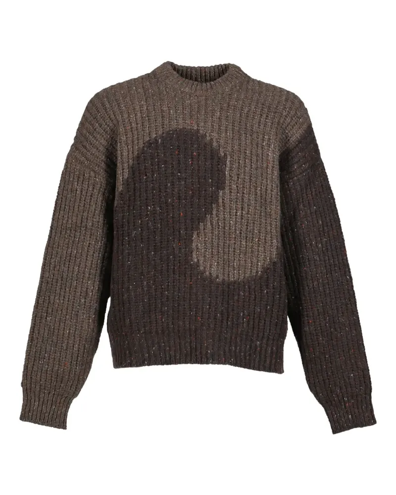 ERL Swirl Pullover aus Rippstrick - Braun Braun