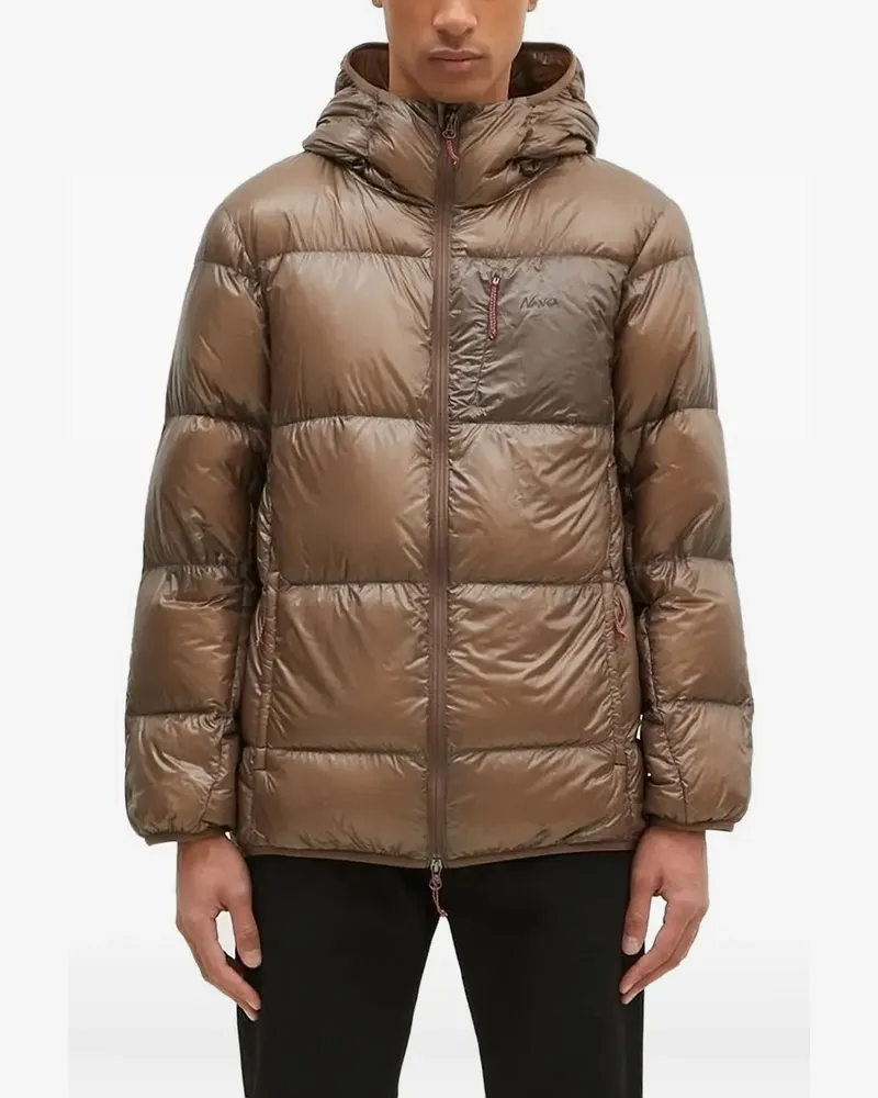 Nanga Mountain Daunenjacke mit Kapuze - Braun Braun