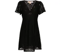 Midikleid mit Spitze - Schwarz