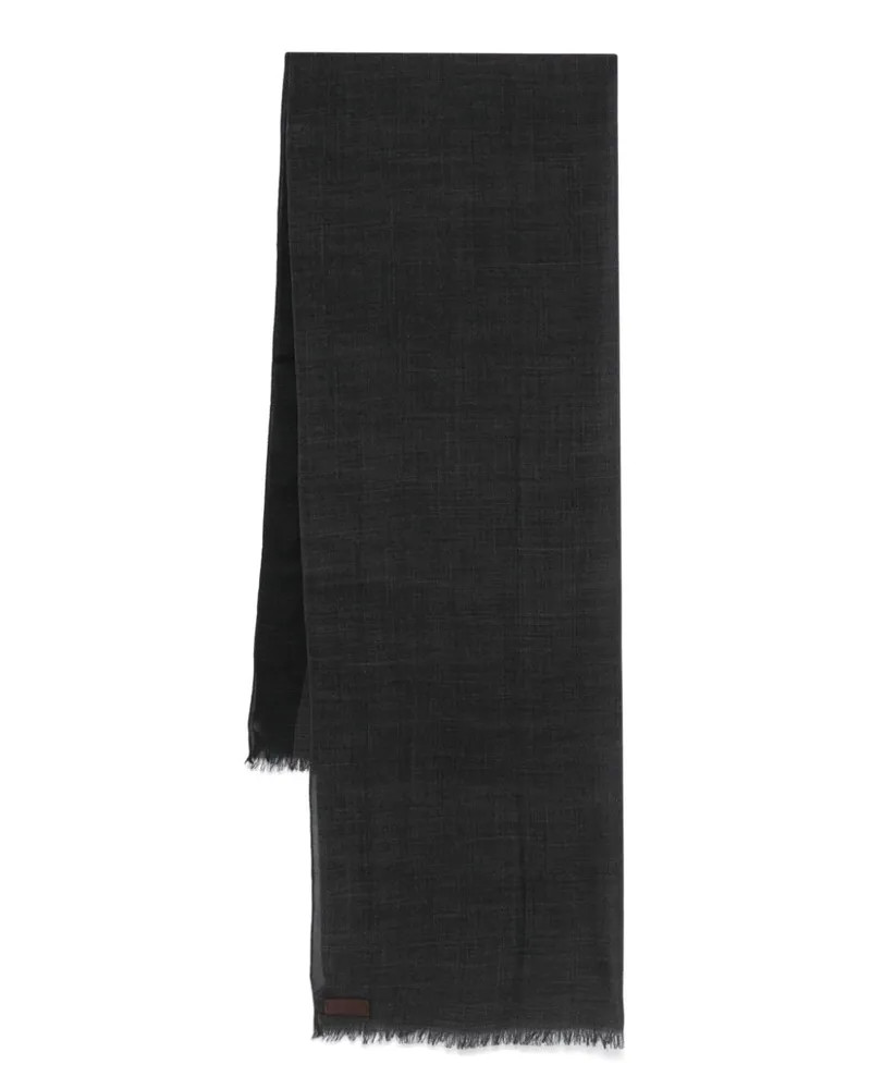 Canali Semi-transparenter Schal - Grau Grau