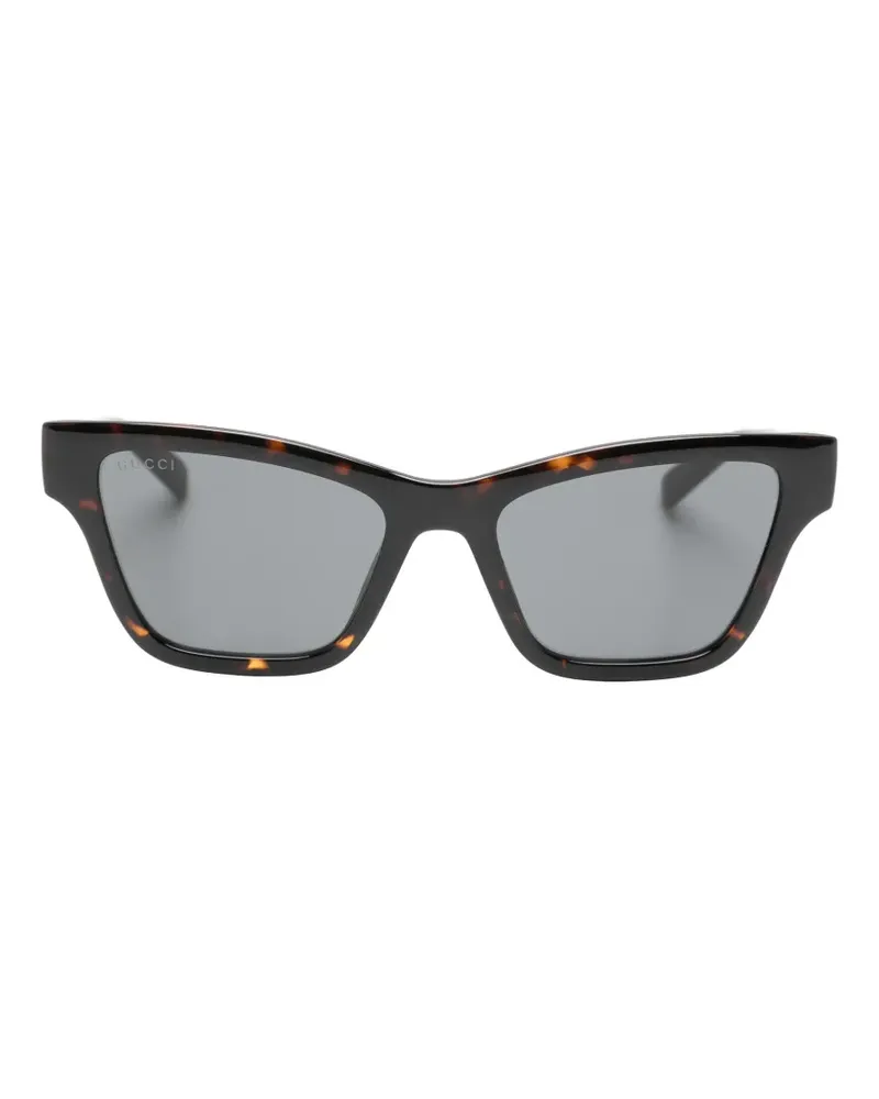 Gucci tortoiseshell-effect square-frame sunglasses - Braun Braun