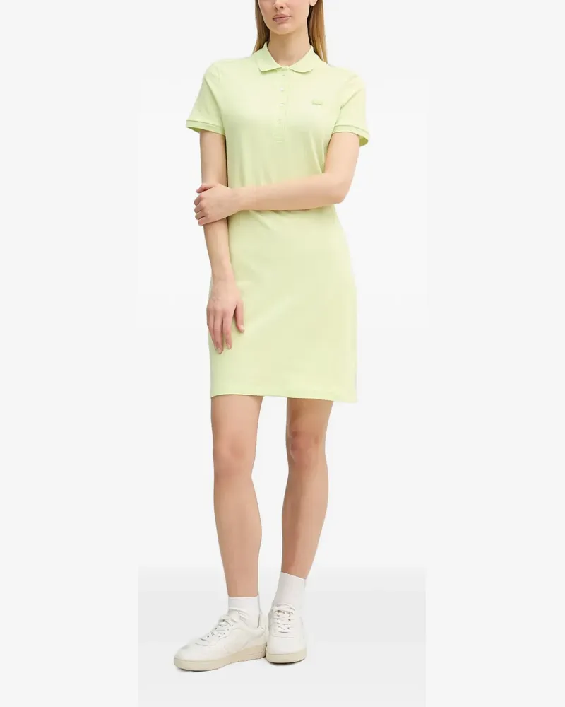 Lacoste logo-patch short-sleeve mini dress - Grün Grün